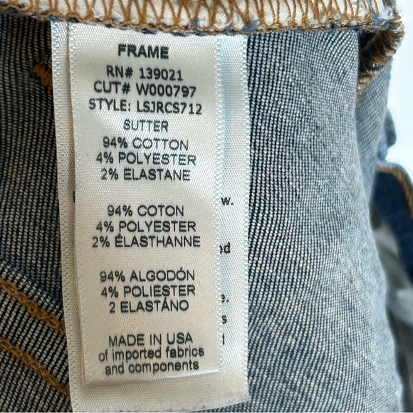 Frame Denim Le Skinny De Jeanne Released Cuff Sutton Size 28 - Picture 11 of 12